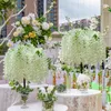 Dekorativa blommor Wisteria Tree Hanging Artificial Wedding Banket Table Center Decoration El Family Garden Christmas