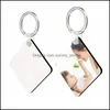 Keychains colhedores 10pcs Diy Rec White Blank Key Chain Moda OEM SUBLIMAￇￃO RINGS DE MADEIRA PARA TELHA DE TELA DE TELA Press