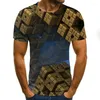 Erkek Tişörtleri Yaz Gündelik Üç Boyutlu 3D Vorteks T-Shirt Erkek Kadın Moda Gömlek Kısa Kollu Harajuku Hip Hop Sevimli Tshirt