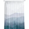 Curtain & Drapes Triangle Color Block Gradient Sheer Curtains For Living Room Modern Voile Bedroom Tulle Window Decor