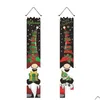 Christmas Decorations Couplet Nutcracker Knight Door Curtain Supplies Soldier King Decorative Drop Delivery Home Garden Festive Party Dheiw