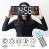 Wall Clocks mounted Digital Remote Control Temp Date Week Display Power Off Memory Table Dual Alarms Large LED s l230111