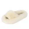 أطفال النعال S Slippers Girls Fashion Open Tee Plush Fur Shoes Kids Soild Warm Home Indoor غير قاع من المطاط القاع 230111