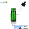 Inpakkende flessen Langdurige levering 5 ml Be Glas met kinderveilige dop en tip Dropper E Liquid Essential Oil Drop Delivery Office School OTQXA