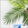 Fiori decorativi Ghirlande Piante di felci artificiali Plastica Foglie di palma tropicale Ramo Decorazione del giardino di casa P Ography Weddin Othzg