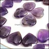 Ornamenti di cristalli naturali in pietra intagliata 20x6mm cuore ametista chakra reiki guarigione quarzo minerale minerale gemme gemme decorazioni per la casa dhcr8