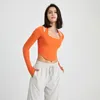 Aktive Shirts TaoBo Herbst Winter Frauen Yoga Top Langarm Fitness Anzug Mit BHs Kissen Und Finger Abdeckung Crop Gym Shirt Activewear