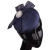 Beretten 4Layer Sinamay Bow fascinator hoed vrouwen elegant mooi kopstuk haarclip dame feest bruiloft hoofddeksel voor bruid accessoires 230112