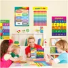 Andere decoratieve stickers kindermuur vroege educatie poster op maat gemaakte leerverlichting chart cartoon schilderij maat 29 x40 cm d dhpzr