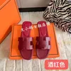 famous brand Beach slippers Classic Flat heel Summer Designer Fashion flops leather lady Slides women shoes Hotel Bath Ladies sexy Sandals Large size kqMJKNMK00003