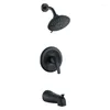 Bathroom Shower Sets Black Faucet Wall Mounted Cold And 2 Function Set All Metal High Pressure Spray