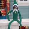 Noel dekorasyonları bir Stoop Elf Bebek Üzerinde Snoop Bükülmüş Ev Dekorasyon Yıl Hediyesi Oyuncak Kırmızı Yeşil Mor Mor Drop Teslimat Bahçesi FE DHGU4