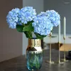 Decoratieve bloemen Large Hydrangea kunstmatige 70 cm lange stengel voor thuisdecoratie bruids boeket bruiloft bloemen arrangementen