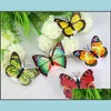 Wall Stickers Decor Colorf Changing Butterfly Led Night Light Lamp Home Room Party Desk Decorations Wholesale Price Drop Delivery Gar Otmrz