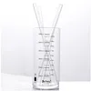 Drinking Straws Clear Glass St 200X8Mm Reusable Straight Bent Sts With Brush Eco Friendly For Smoothies Cocktails Drop Delivery Home Dhs3J