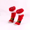 Women Socks Fashion Christmas Funny Plush Cotton Red Casual Soft Slipper Warm Tube Calcetines Mujer Gift