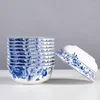 Bowls 6inch Big Soup Ramen Bowl Jingdezhen Ceramic Bone China Rice Blue And White Porcelain Home Vintage Tableware Crafts