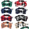 Cat Collars Leads Pet Adjustable Plaid Grid Cotton Striped Bowknot Necklace Bow Tie Party Bandana Collar Supplies Drop Delivery Ho Dhdin