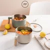 Schüsseln Hitzebeständige Edelstahlschüssel Küche Großer Suppennudelreis-Obstsalatbehälter mit Deckel Haushaltsgeschirr