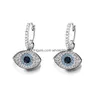 Araña colgante Joyería de moda Pendientes de mal de ojo para mujer Zircon Blue Eyes Drop Delivery Dhw3Z