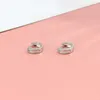 Orecchini a cerchio Moda Mini orecchino d'oro Top Quality CZ Crystal Clssic Charm Colore argento per le donne Ragazze Gioielli regalo 2023