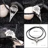 Pendentif Colliers Joli Collier Pour Femmes Europe Totem Boussole Rune Pillage Skl Punk Cuir Mode Hommes Drop Livraison Bijoux Pend Dhjan