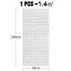 Wallpapers 2023 2m Long 3D Brick Wall Stickers DIY Decor Self-Adhesive Waterproof Wallpaper For Kids Room Bedroom Kitchen Home