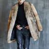 Herrjackor High End Direct Sales Medium och Long Wolf Fur Coat Mink Men 230111