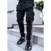 Men's Pants Cargo Men Spring Reflective Hip-Hop Multi-Pocket Plus Size Trousers Men's Sports Harm Casual Solid