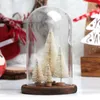 Christmas Decorations 8Pcs Mini Artificial Tree Sisal Silk Cedar Desktop Small Gold Window DIY Crafts