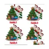 Christmas Decorations Reindeer Personalized Ornaments Survivor Quarantine Family 3 4 Mask Snowman Hand Sanitized Xmas Decorating Cre Dhpoz