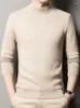 Herensweaters Herfst Winter Nylon Herensweater Halve coltrui Lange mouw Trui Gebreid Effen Dik Mode Casual