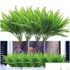 Decorative Flowers Wreaths Artificial Boston Fern Plants Bushes Shrubs Greenery For House Plastic Garden Office Decor1 Drop Delive Dhiul