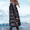 Women's Jackets Winter Warm Parkas Jacket Oversized Women Lightweight Long-sleeve Full-zip Water-resistant Packable Hooded Coat