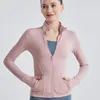 Chemises actives femmes Sport veste fermeture éclair Yoga manteau vêtements séchage rapide Fitness course pouce trou Sportswear Gym entraînement haut