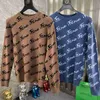 Pulls pour hommes Designer automne hiver nouveau pull à col rond plein de lettres jacquard hommes femmes à la mode à manches longues FKXL