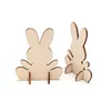 Ornamento di coniglio di Easter Ornament Laser Cut Painting Fai da te Punti per bambini in legno Bunny Kids Event Event Offermazione dell'asilo