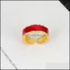 Bandringe Nischendesign Sinn f￼r Temperament Innovative Mikroinsel -Epoxy Irregar Open Ring Drop Lieferung Schmuck DHC4J