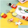 Party Favor Creative Cute Personality Key Pendant Cartoon Keychain Bag Accessories Men And Women Car Ring Individually Packaged Drop Dhgkx