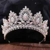 Gioielli per capelli da sposa Barocco Vintage Color oro Champagne Diademi da sposa Accessori per corona Crystal Pageant Queen Diadem 230112