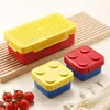 Ensembles de vaisselle Portable scellé boîte à déjeuner couleur blocs de construction épissage étudiant pour enfants coloré pique-nique salade de fruits Bento