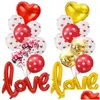 Décoration De Fête Rouge Lettre D'amour Feuille Ballons Coeur Ballon Pour Fiançailles De Mariage Saint Valentin Décor Drop Delivery Maison Jardin F Dhblu