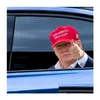 Flagi banerowe 2024 Wybory Trump naklejki samochodowe Zabawne lewe skórka w prawym oknie Off Waterproof PVC Partia Nakładka F0627x08 D Dhoir