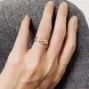 Cluster ringen retro diamant ring mannelijk vrouwelijke paar mode 18k massief gele echt gouden sieraden (AU750) trendy riemgesp -tekenproces