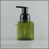 F￶rpackningsflaskor 250 ml Pet Plastic Hand Sanitizer Bottle Square Foam Pump For Face Cleansing Fast Sea Drop Delivery Office School Bus OT5VI