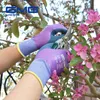 Gants de travail imperméables GMG violet Polyester gris Latex sable sécurité femmes jardin agriculture Construction