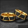 Кластерные кольца корейское вольфрамовое золотое кольцо для мужчин 815 R2 Drop Delivery Jewelry Dhtow