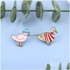 ピンブローチかわいいポトリ漫画アニマルアヒル犬鶏のブローチピン面白い亜鉛合金エナメルクリスマスギフトバッジバッグシャツDHLH7