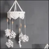 Decorazioni natalizie Ins Rame Ciondolo albero intrecciato a mano Casa Decorazione bohémien Ornamenti appesi a parete Merry Party Wind Chime Drop De Dhseh