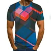 メンズTシャツ夏のカジュアル3次元3D渦TシャツTシャツメンズファッションシャツ半袖ハラジュクヒップホップかわいいTシャツ